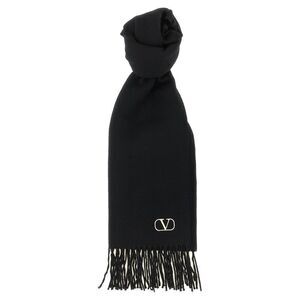 Valentino Garavani Men Cashmere Scarf Valentino Garavani With Fringes